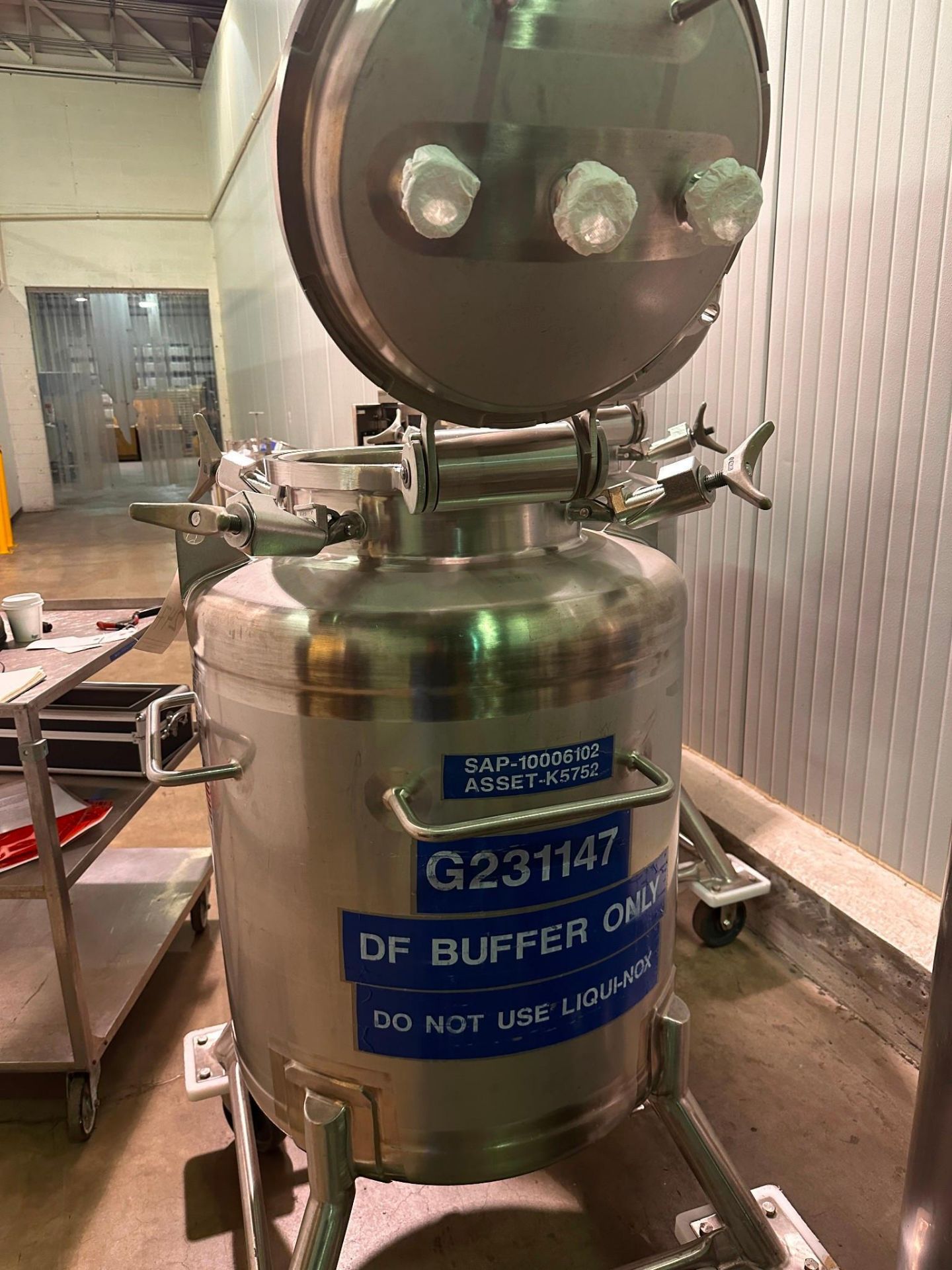 PRECISION STAINLESS 316; S/S 66 GALLON/250 LITER PRESSURE VACUUM TANK