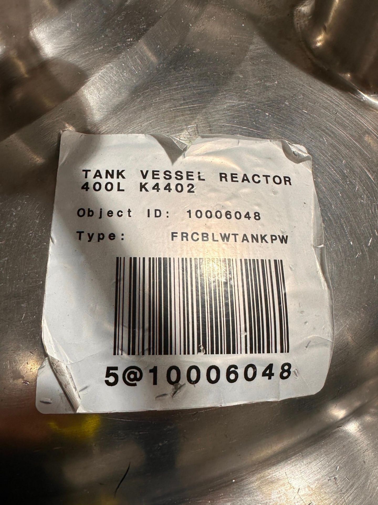 PRECISION STAINLESS STEEL REACTOR 400 LITER 316L SS - Image 6 of 11