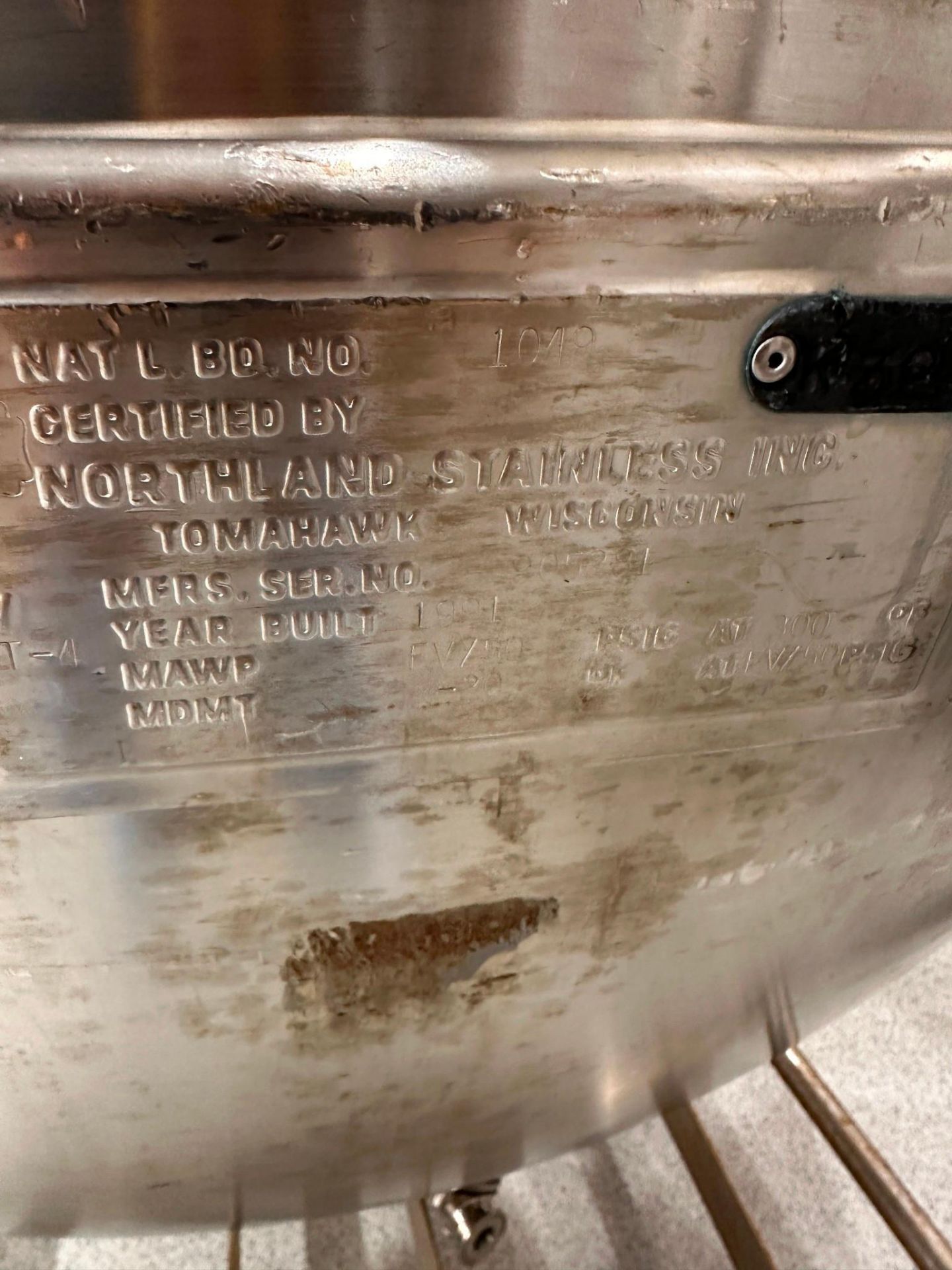 NORTHLAND STAINLESS 800L REACTOR - Image 8 of 10