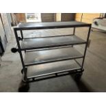 STAINLESS 4 SHELF WHEELED CART