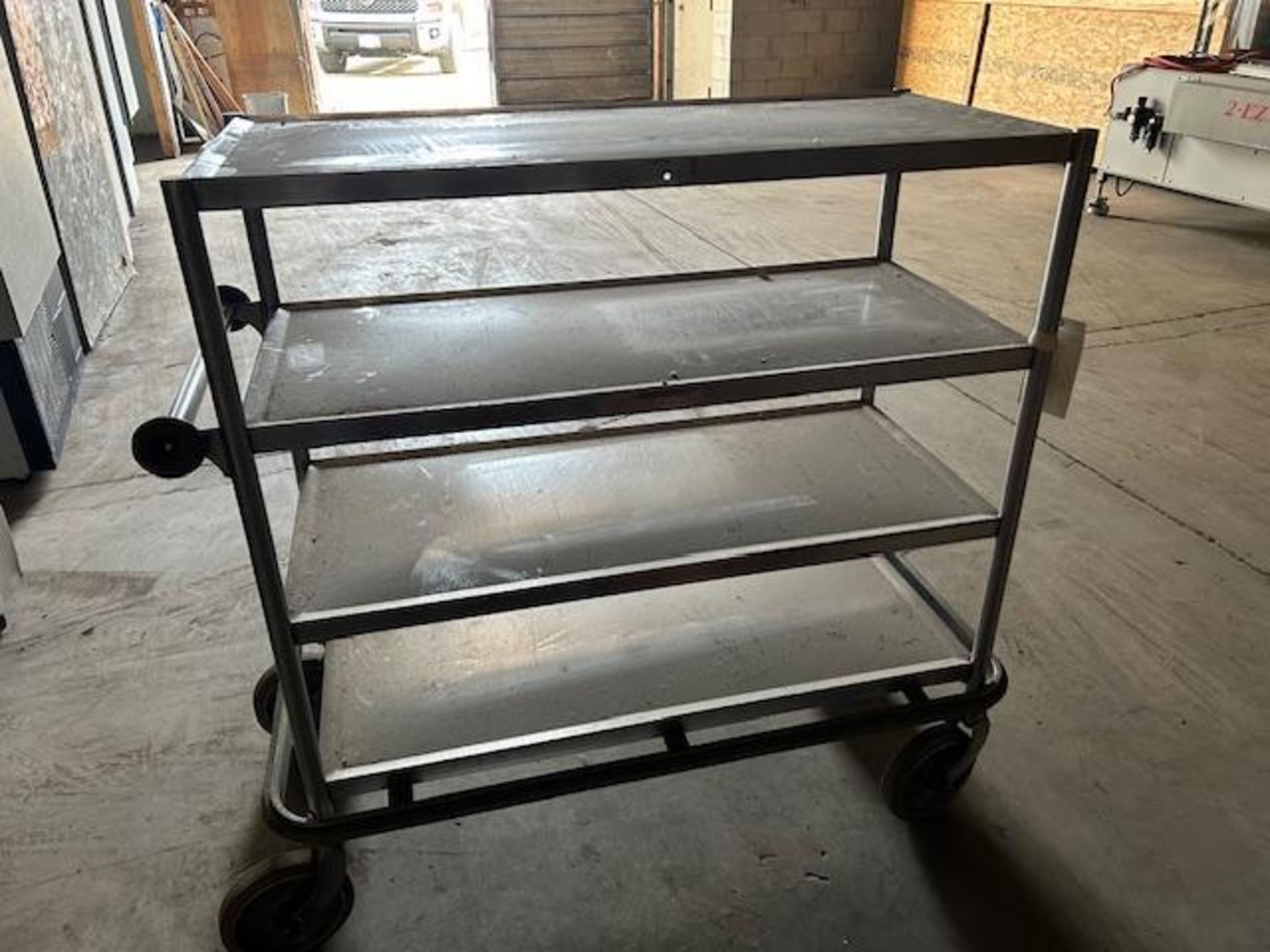 STAINLESS 4 SHELF WHEELED CART