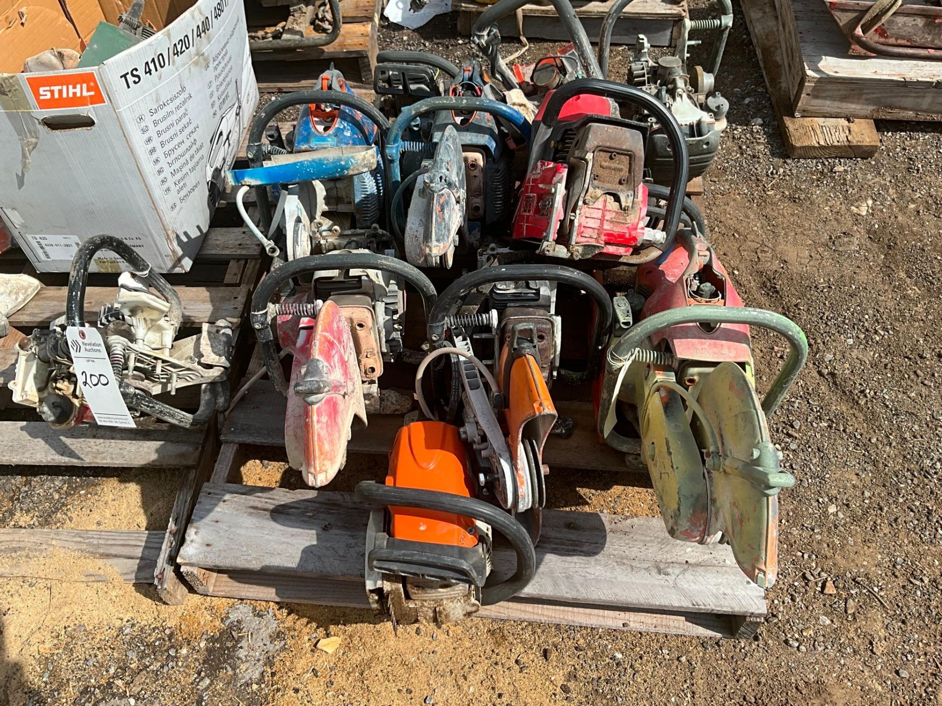 LOT OF CONCRETE SAWS AND PARTS