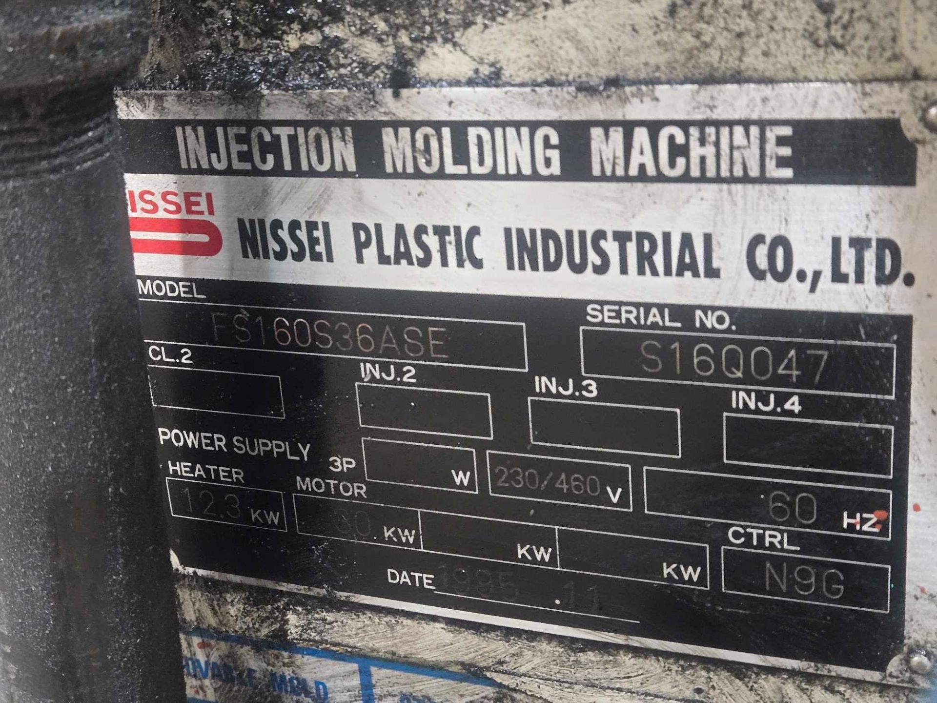 NISSEI PLASTICS FS160S36ASE INJECTION MOLDING MACHINE - Image 9 of 13