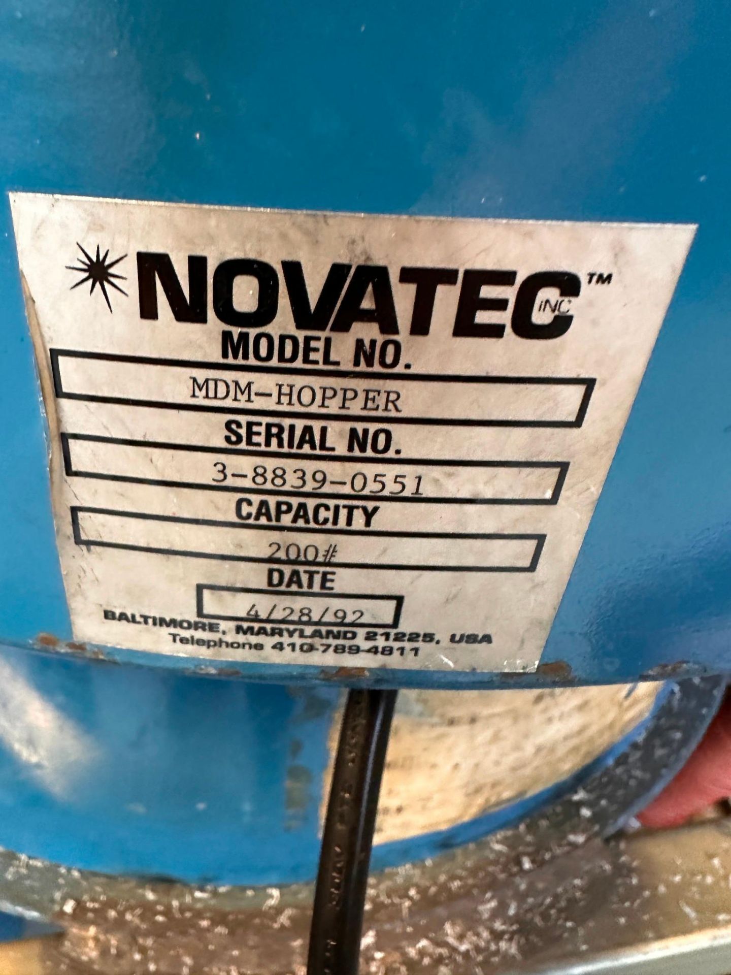 NOVATEC MODEL MOM 200 # CAPACITY INSULATED - Image 4 of 4