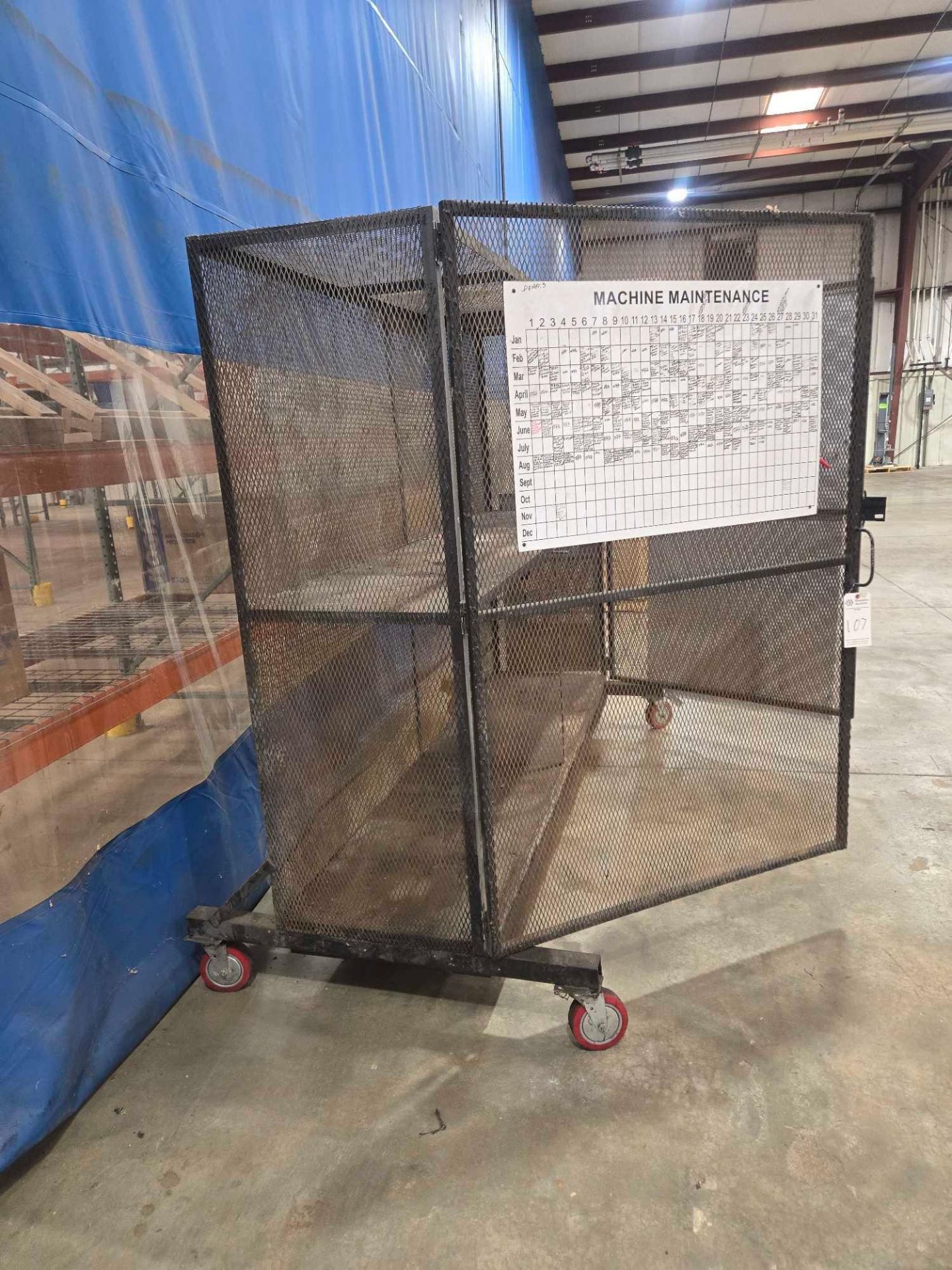 METAL SECURITY CAGE ON CASTERS - Image 4 of 4