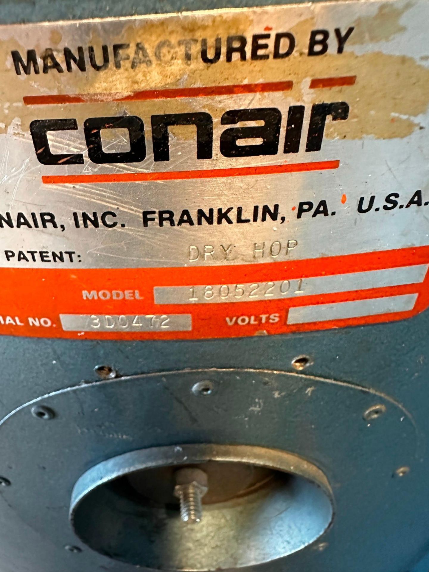 CONAIR MODEL 0100A 1110 3857100 CFM DRYER AND HOPPERMODEL 18052Z01 - Image 6 of 7