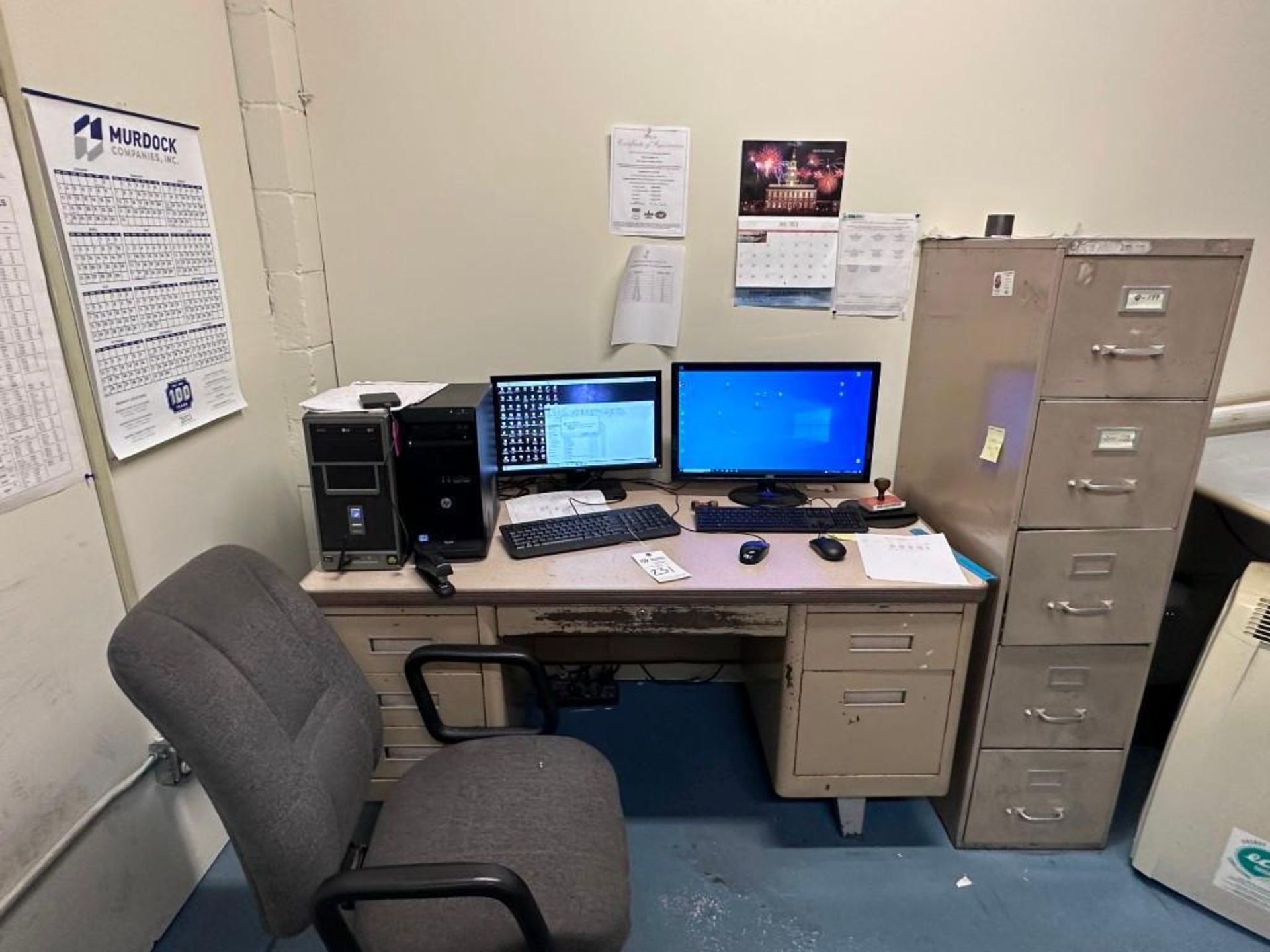 OFFICE EQUIPMENT - COMPUTERS MONITORS, TANKER DESK