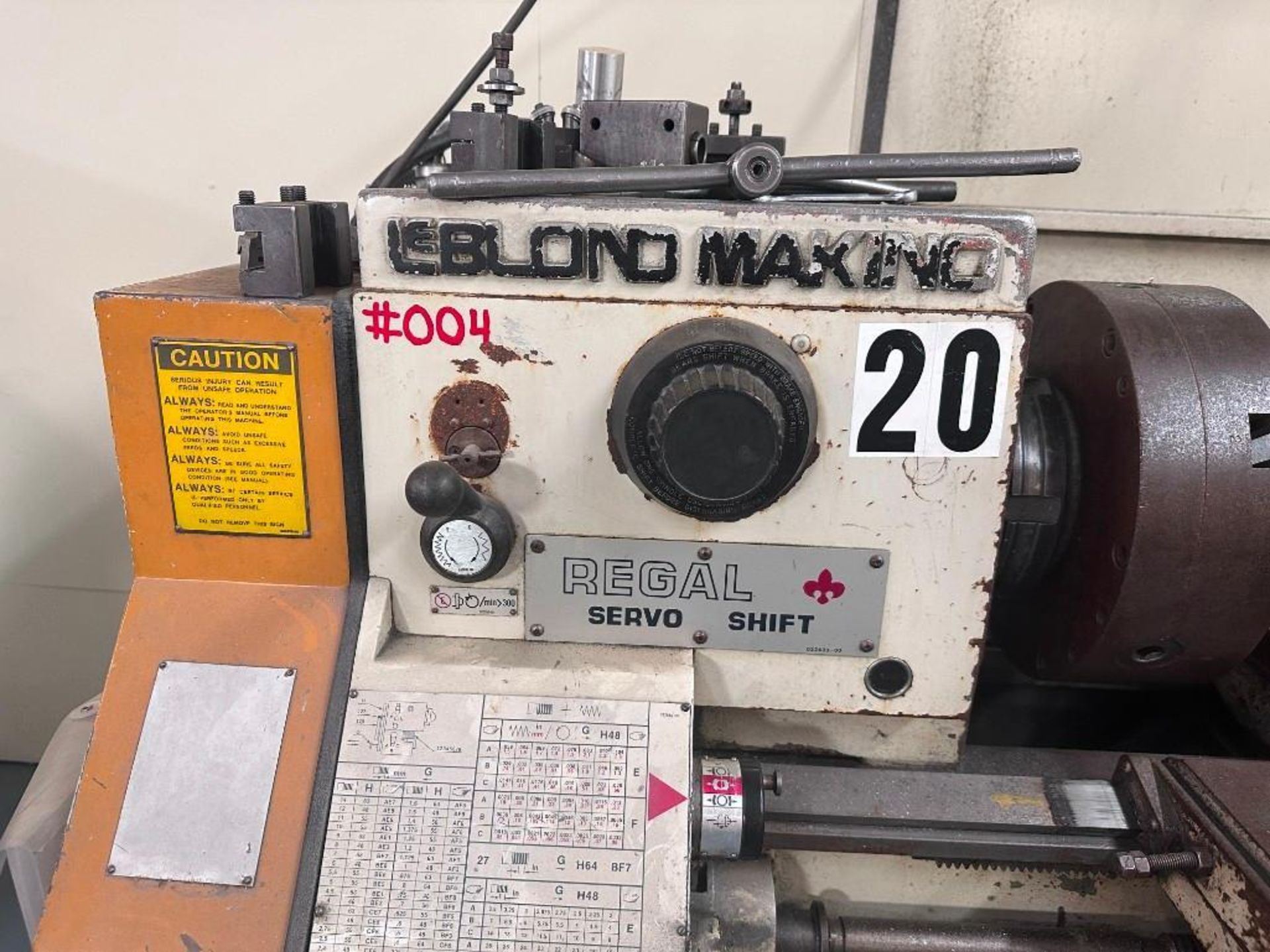 LEBLOND MAKINO 15" REGAL SERVO SHIFT ENGINE LATHE 15" X 54" - Image 2 of 8