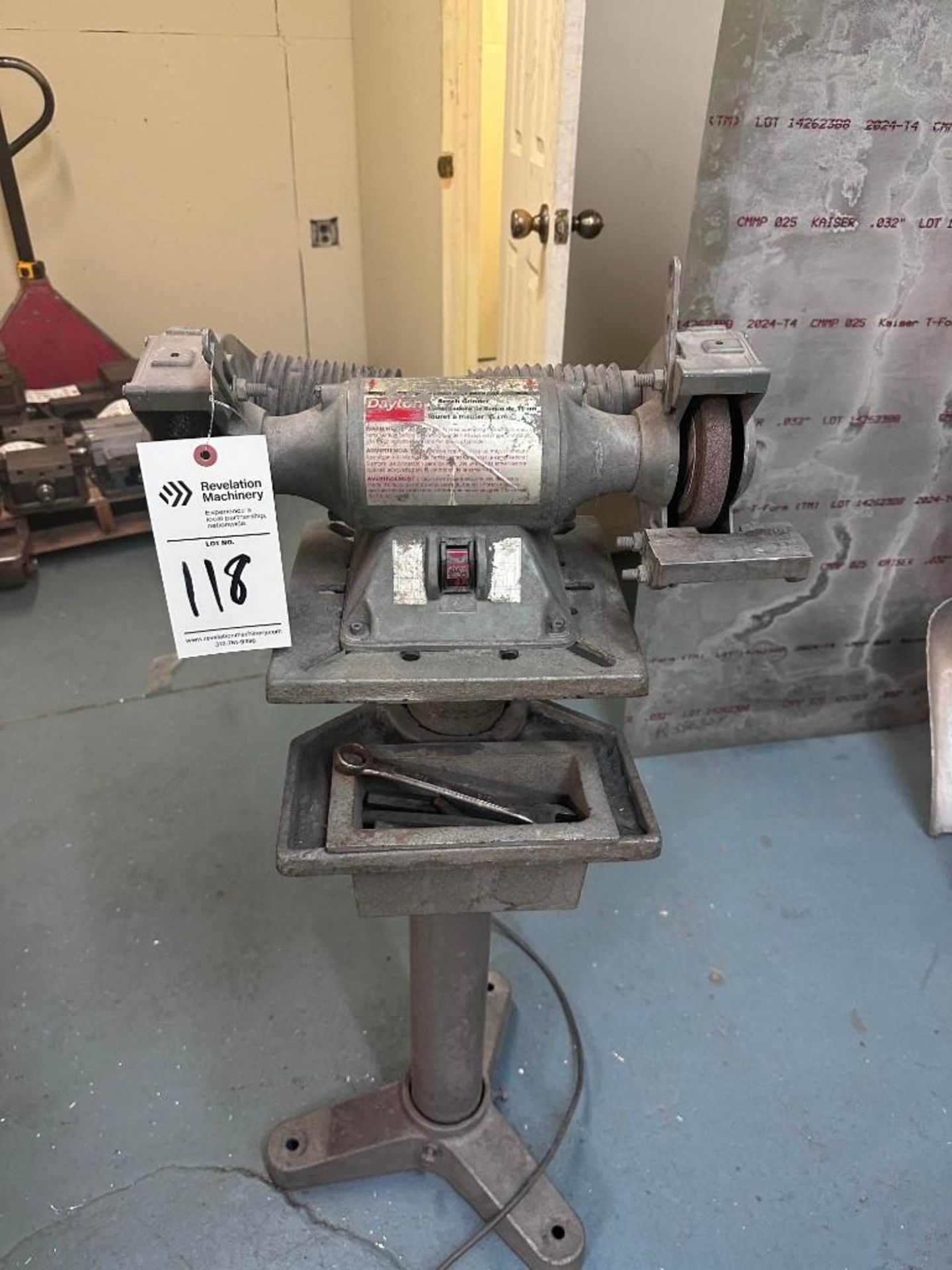 DAYTON 6" BENCH GRINDER WITH STAND