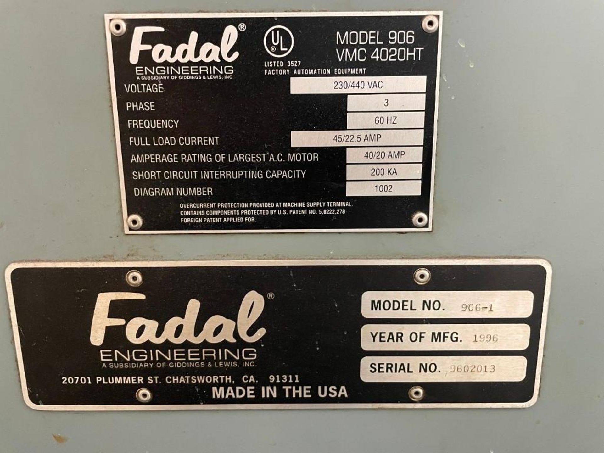 FADAL ENGINEERING VERTICAL MACHINING CENTER 4020HT - Image 9 of 9