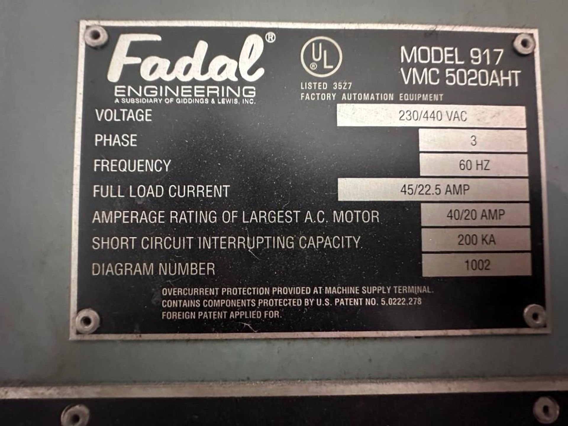 FADAL ENGINEERING VERTICAL MACHINING CENTER 5020AHT - Image 13 of 14