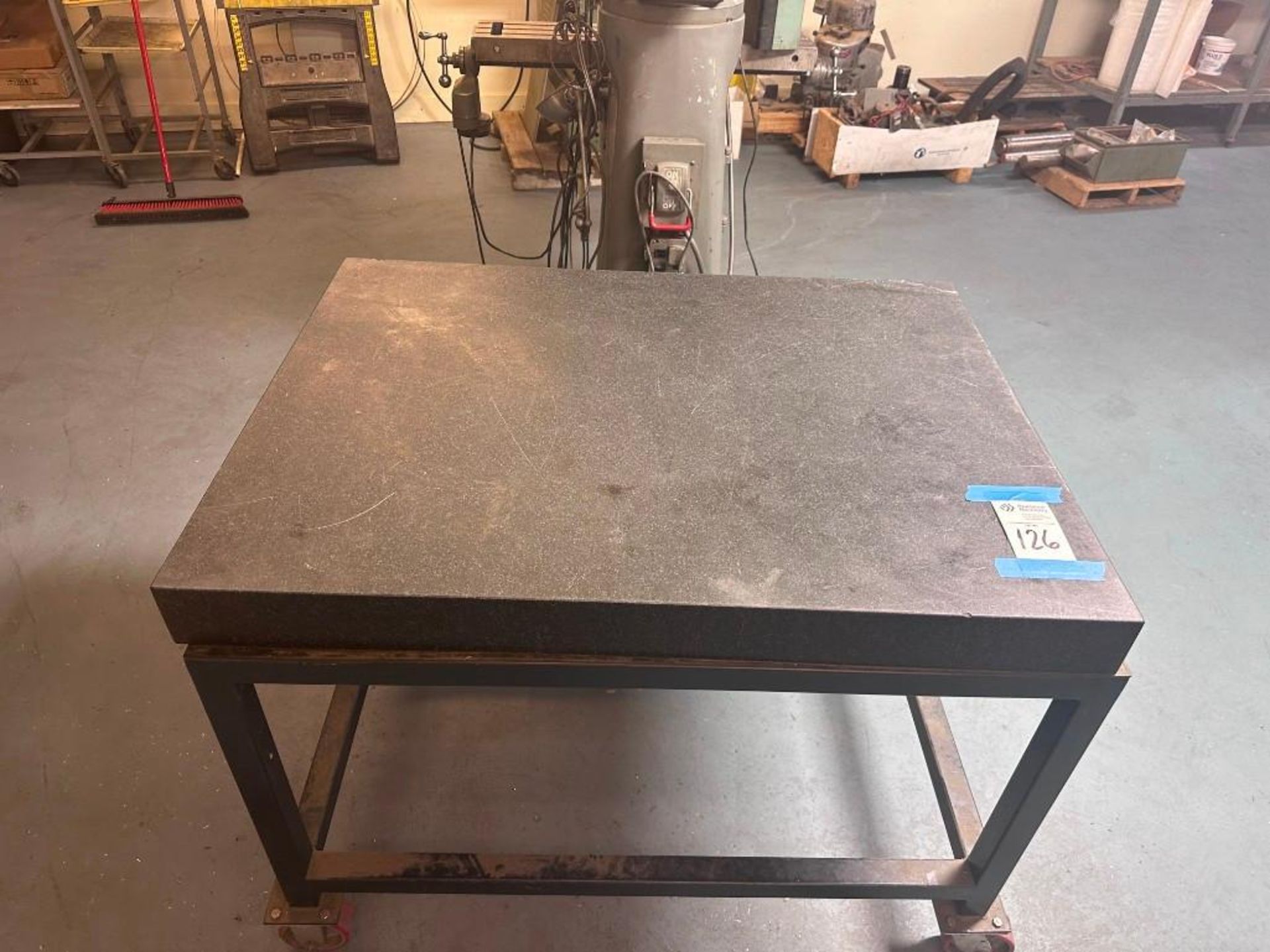 JGI GRANITE SURFACE INSPECTION PLATE WITH STAND 36" X 48" - Image 2 of 6