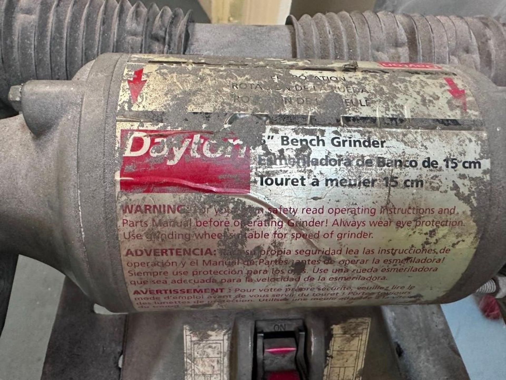 DAYTON 6" BENCH GRINDER WITH STAND - Image 2 of 3