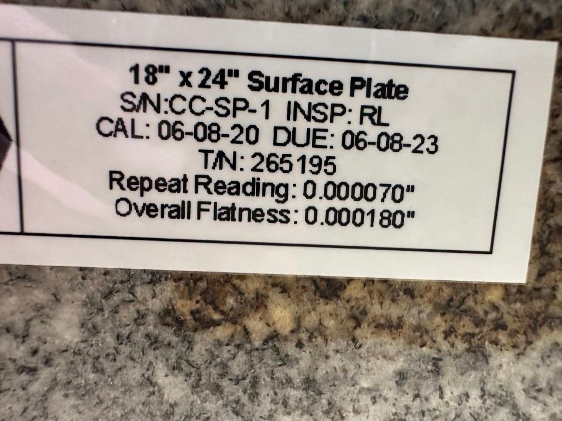 GRANITE SURFACE INSPECTION PLATE - Image 3 of 6