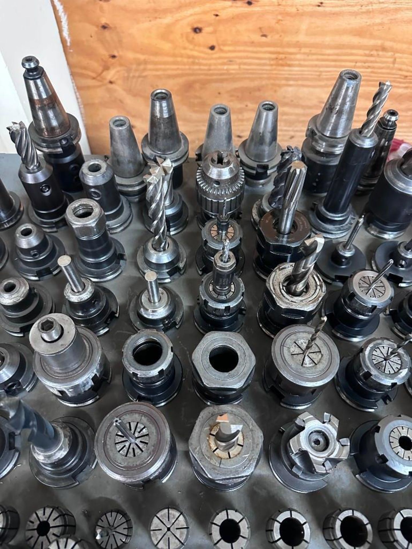 LOT OF CAT 40 TOOL HOLDERS AND TOOLING WITH COLLET SETS - Image 5 of 11