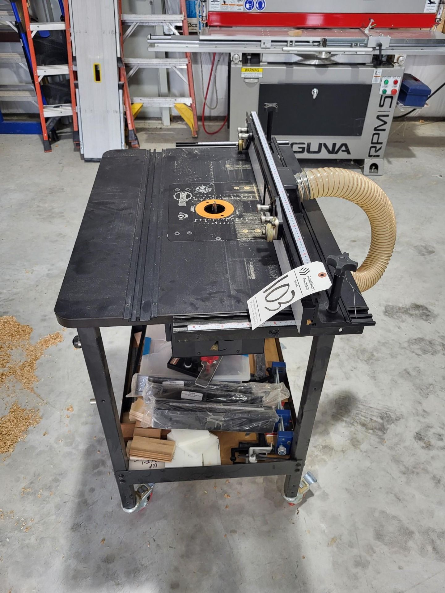 2019 SAWSTOP RT-FS STAND-ALONE 32" ROUTER TABLE WITH CONTENTS - Image 3 of 7