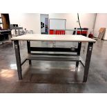UTILITY WORK BENCH W/ 110 ELECTRICAL HOOK UP 60"WX36"DX36"T
