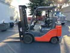 TOYOTA MODEL 8FGC35U PROPANE FORKLIFT, 7250 LB CAPACITY