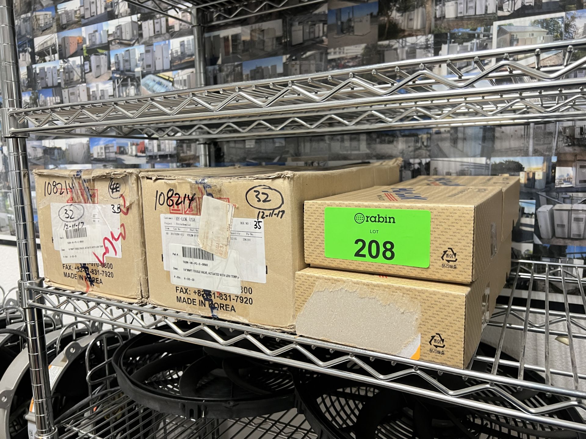 Boxes of Brass Toggle Valves