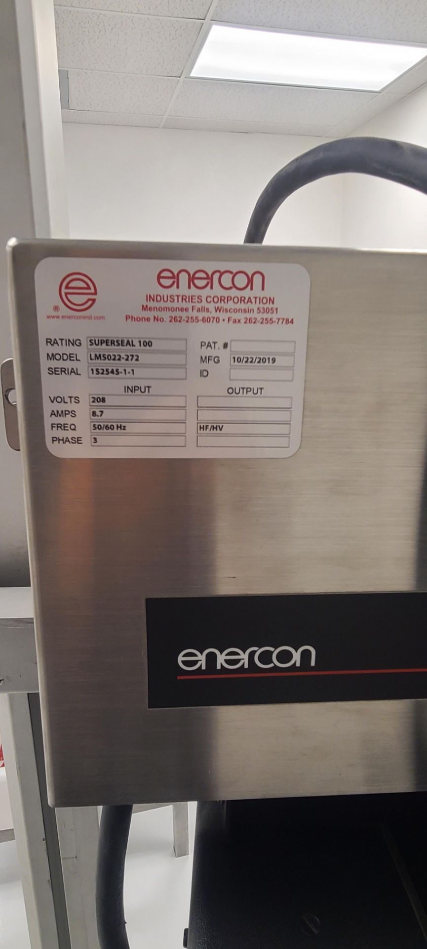 Enercon induction sealer - Image 8 of 8