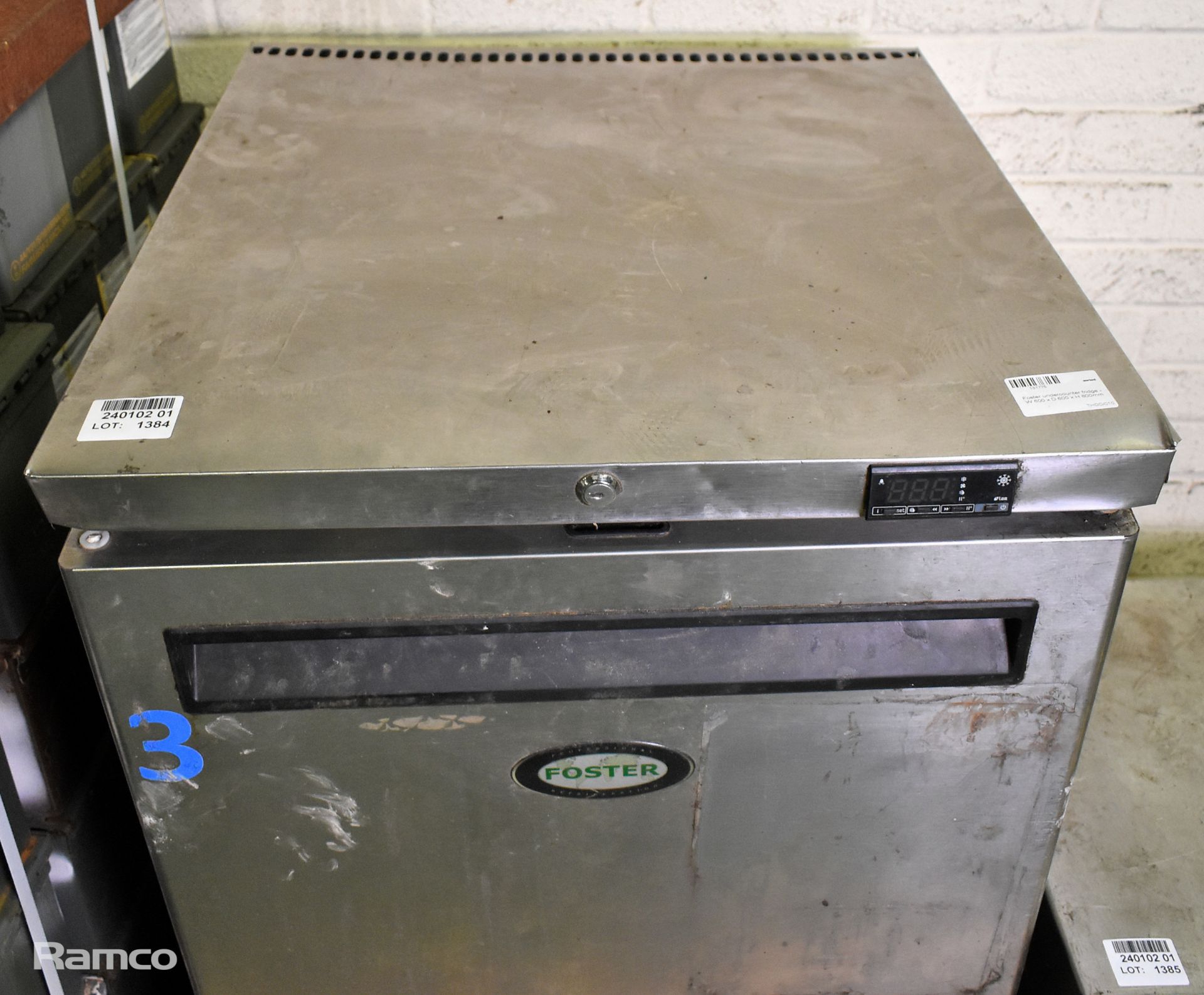 Foster undercounter fridge - W 600 x D 600 x H 800mm - AS SPARES OR REPAIRS - Image 2 of 5