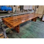 Wooden conference table - L 3650 x W 1000 x H 800mm