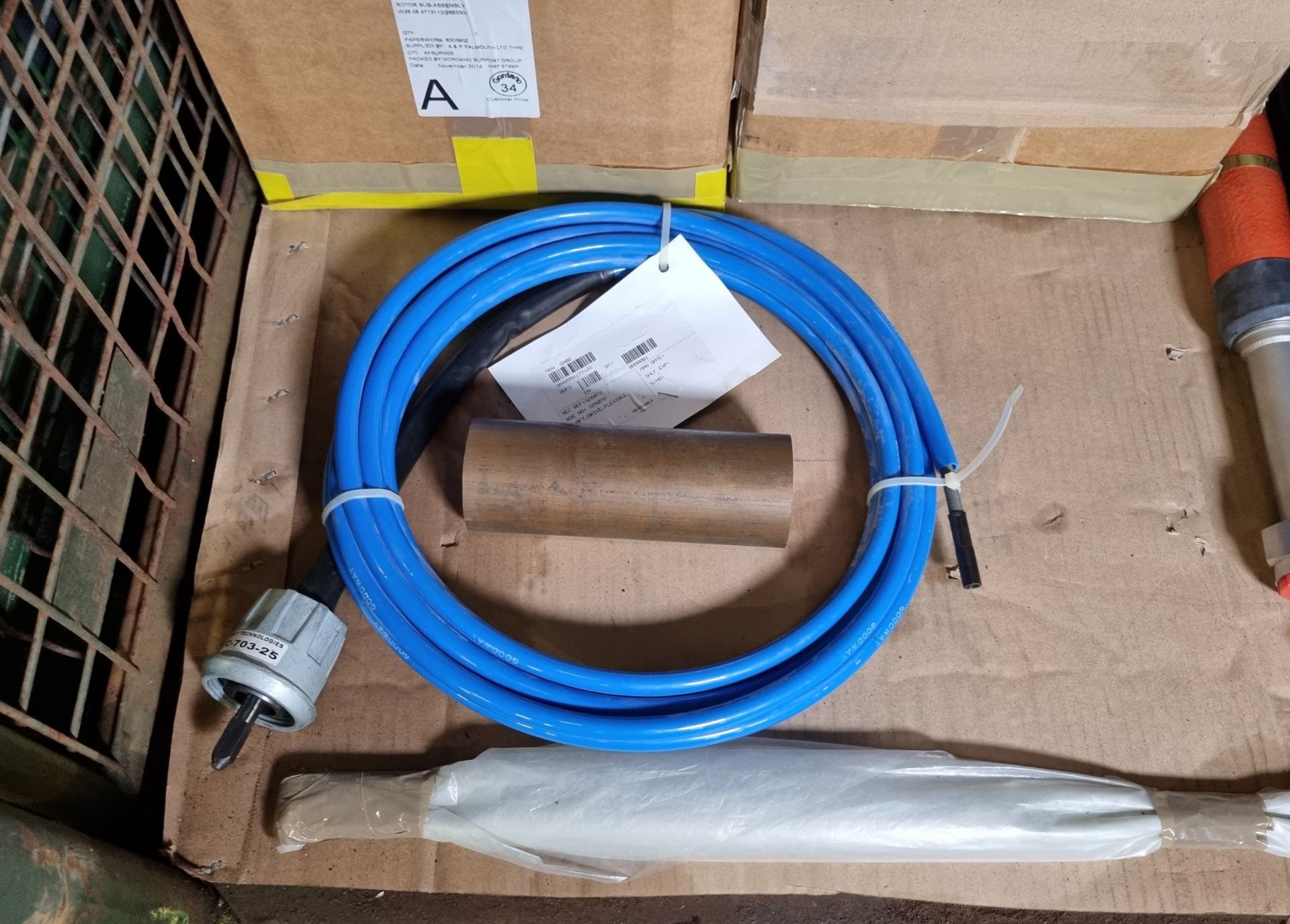 Workshop consumables - braided hoses with fittings, rubber strips, metal bars and rotor sub - Bild 3 aus 4