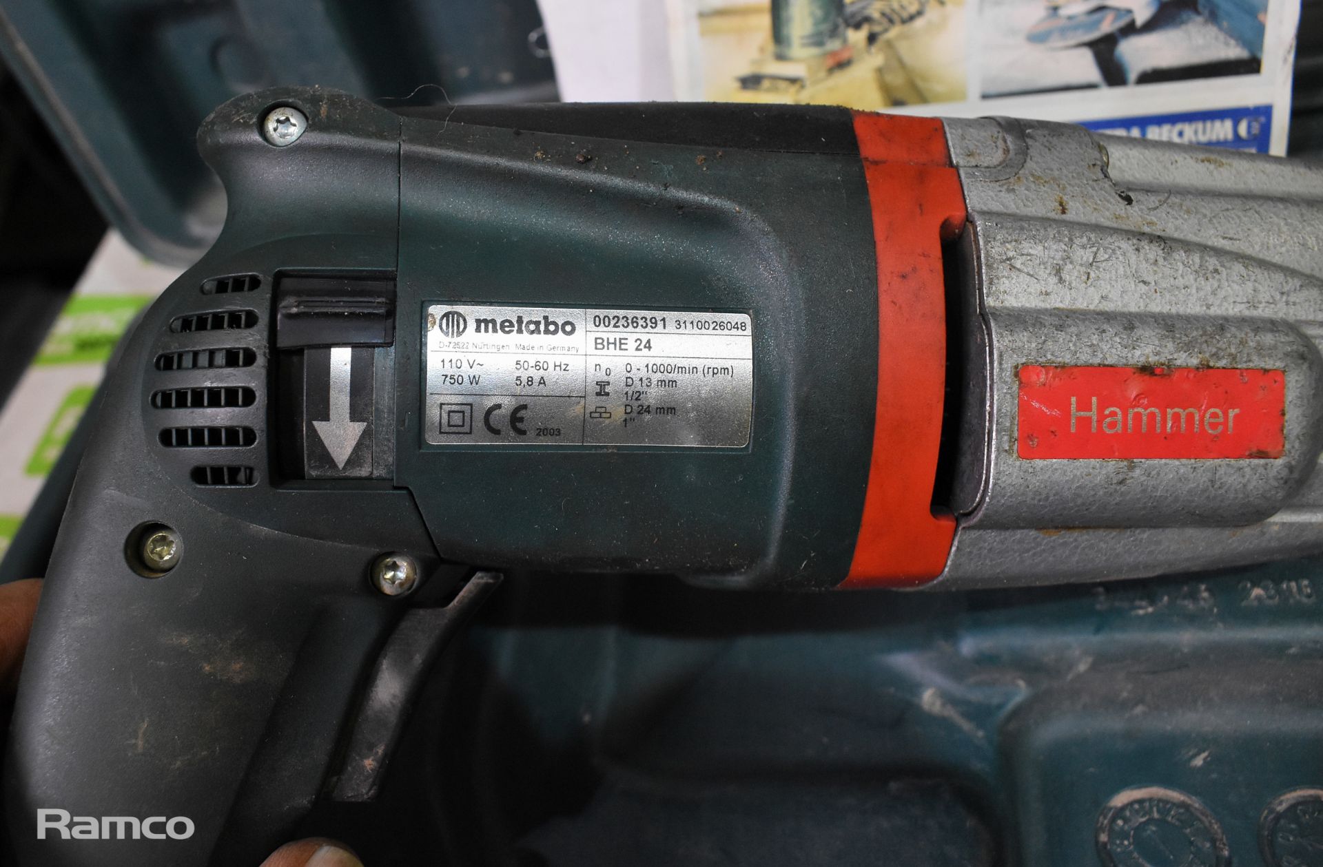 Metabo BHE 24 electric hammer drill with case - Image 4 of 6