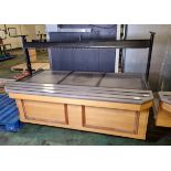 Hot plate serving unit with hot cupboard - W 1800 x D 1050 x H 1400mm - NO GLASS