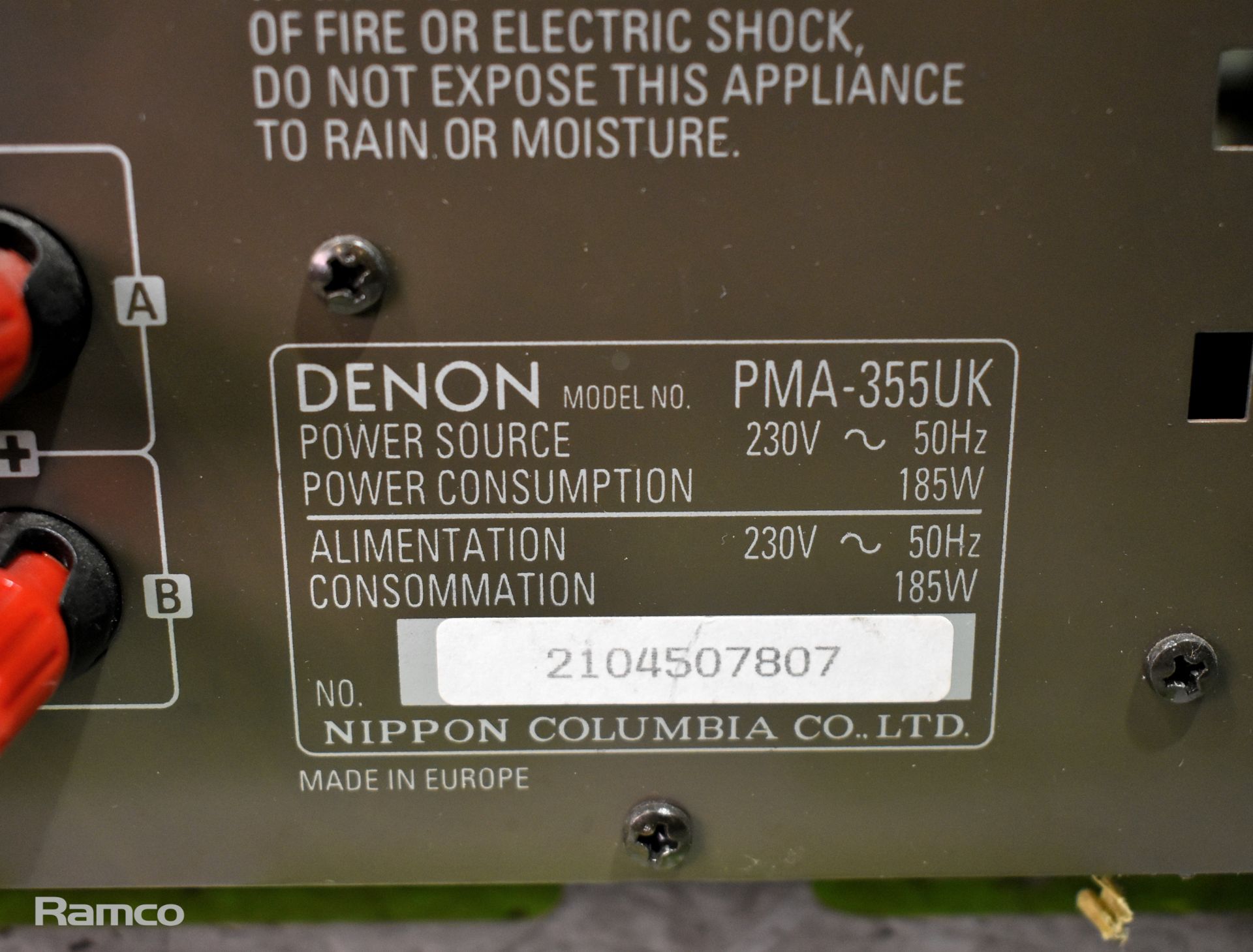 Denon PMA-355UK stereo integrated amplifier - Image 4 of 4