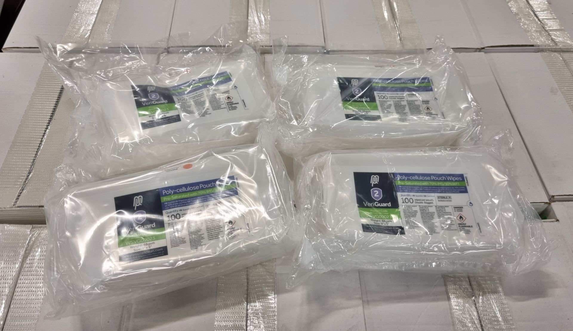 24x boxes of Micronclean Veriguard Polycellulose C-folded pouch sterile wipes - 230mm x 230mm - Bild 2 aus 4