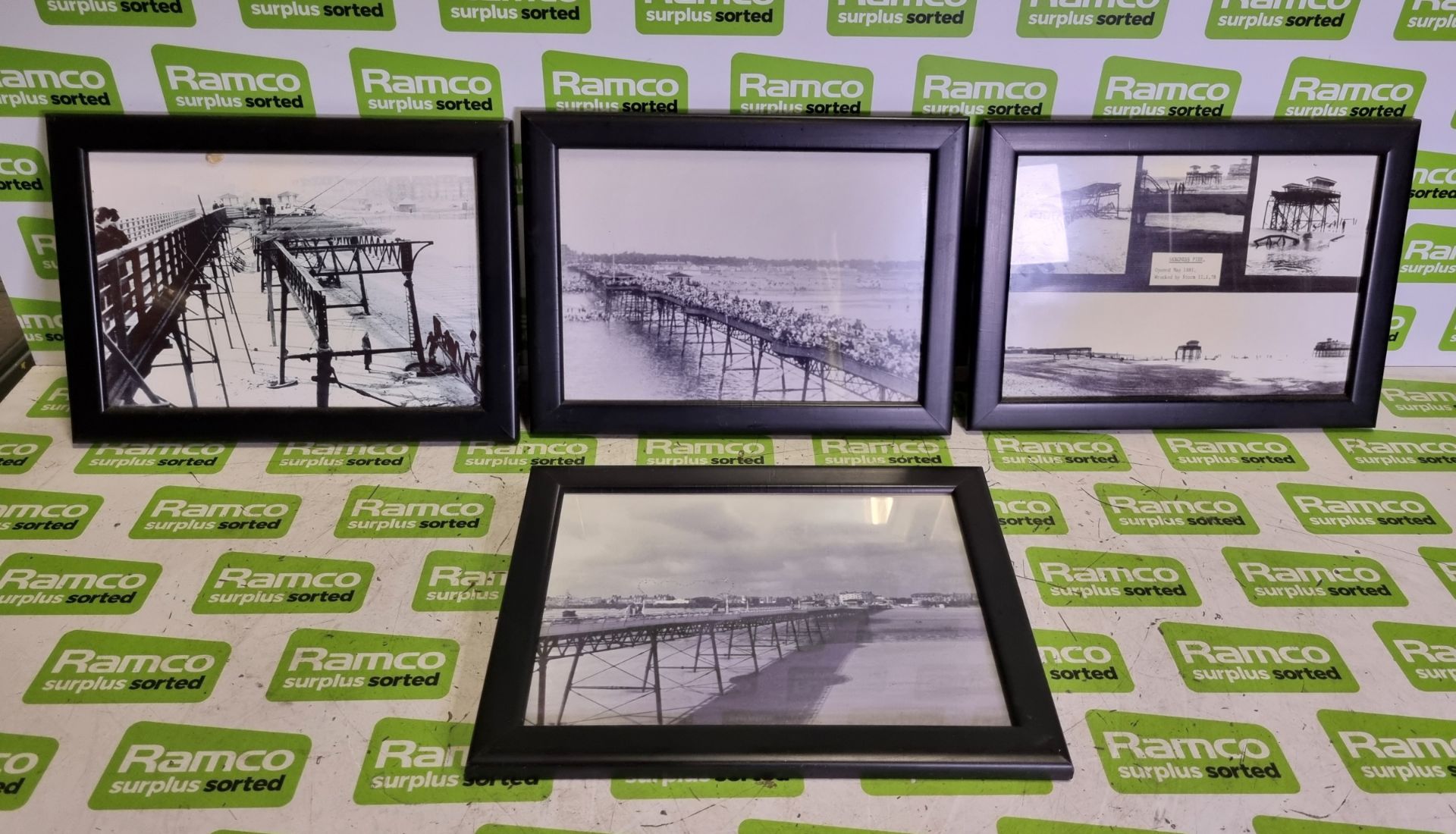 4x Skegness memorabilia photos - Skegness Pier - frame size: 13.5 x 10 inches