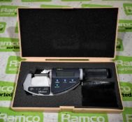 Mitutoyo Absolute 0-1.2" digital micrometer with case