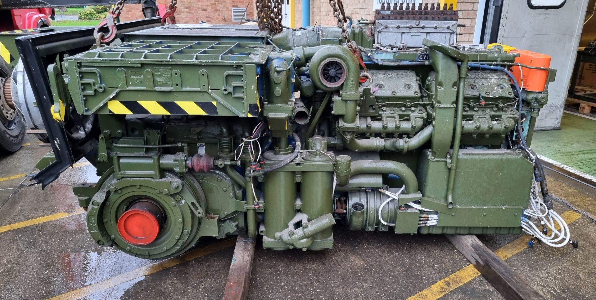 Challenger 2 tank engine Rolls Royce CV12 26 litre twin turbo diesel engine and transmission