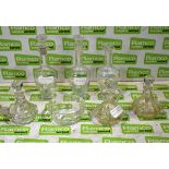 Glassware - 3x 2 piece communion cruet sets and glass bowl