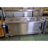 Victor bain-marie and hot cupboard unit - W 1900 x D 800 x H 1380mm