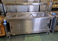 Victor bain-marie and hot cupboard unit - W 1900 x D 800 x H 1380mm