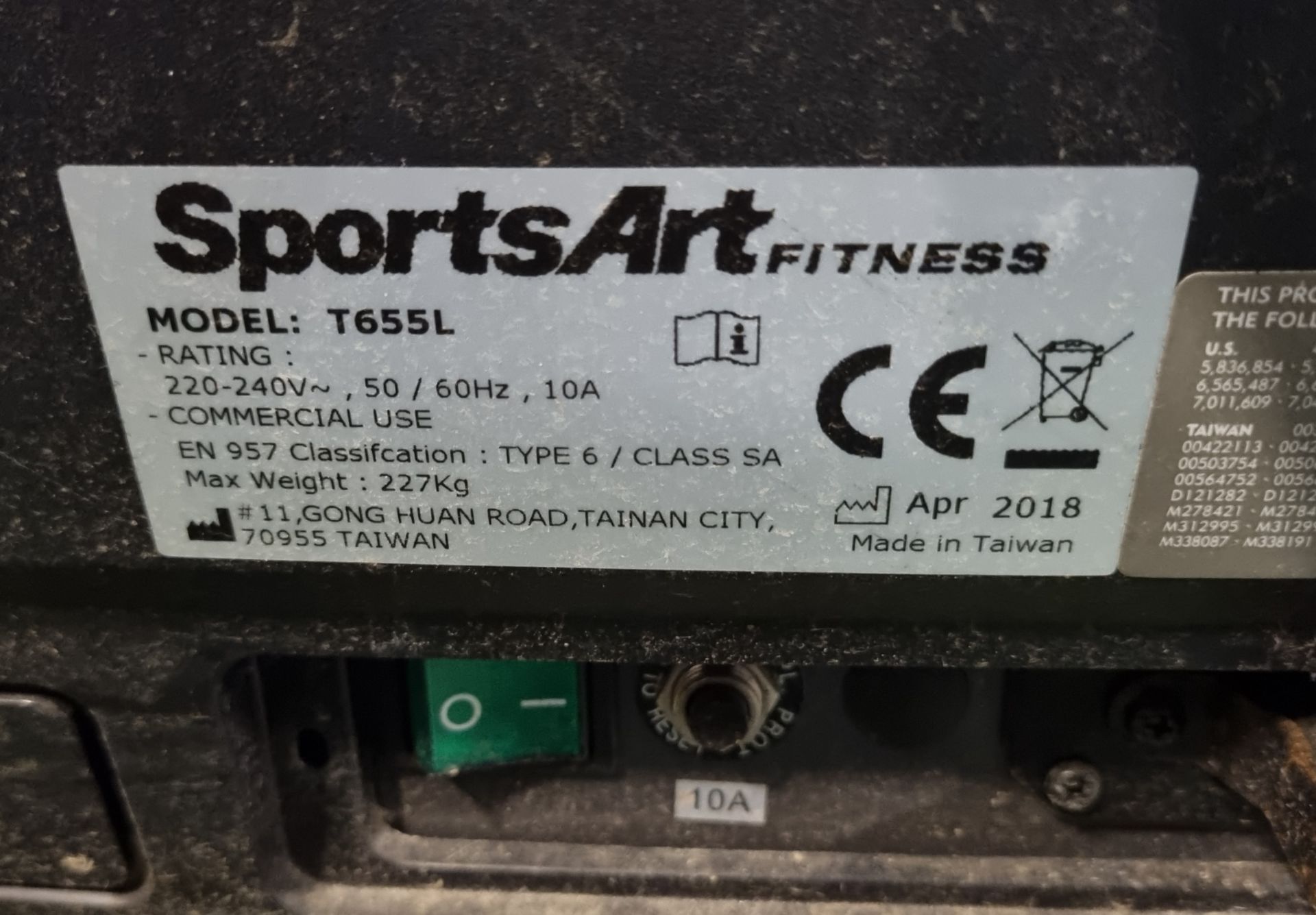 SportsArt T655L treadmill - L 2300 x W 850 x H 1450mm - DAMAGED - Image 8 of 8