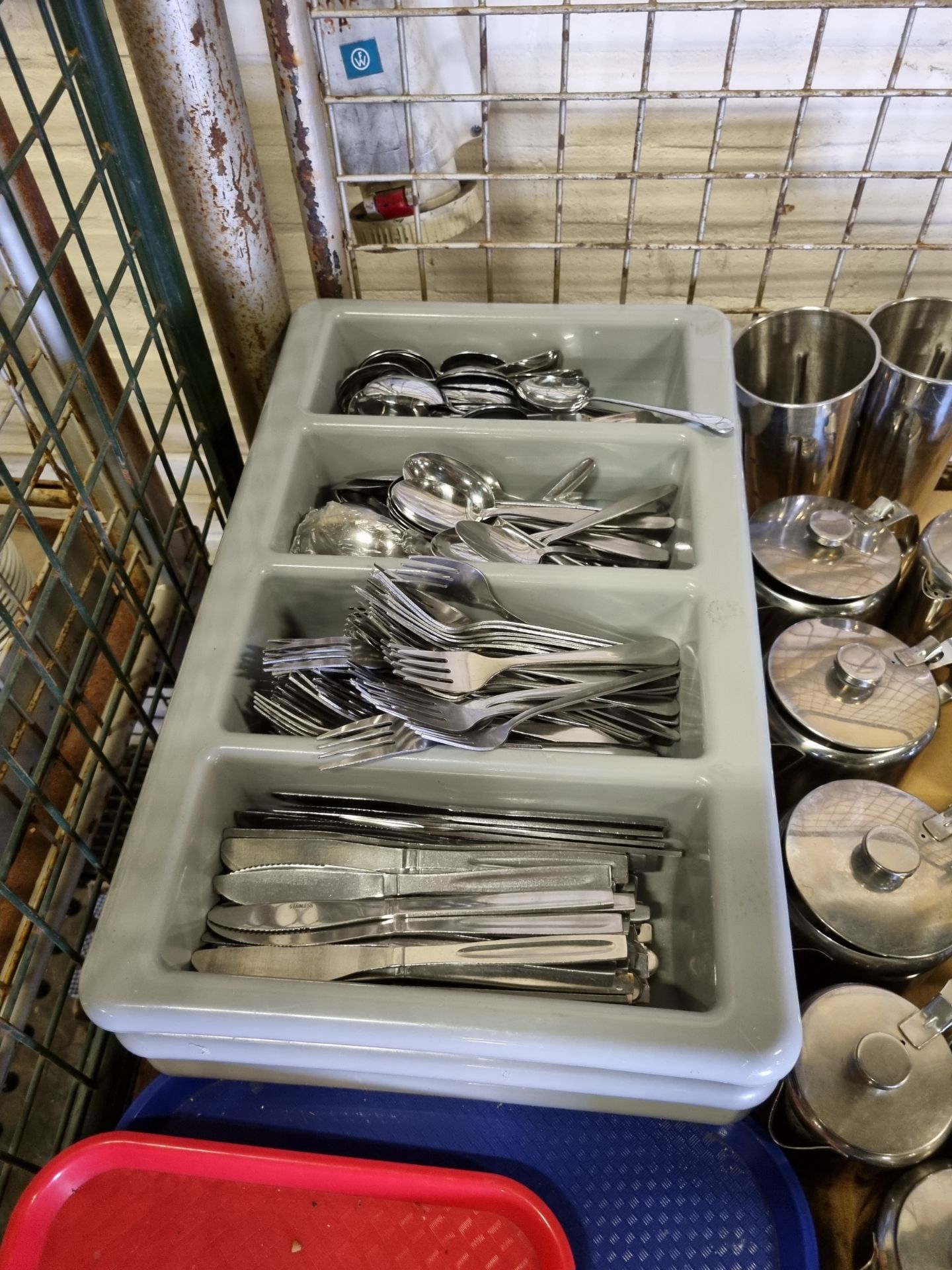 Catering equipment - serving trays, teapots, sugar bowls, sugar pourers, glass flutes, - Image 6 of 7