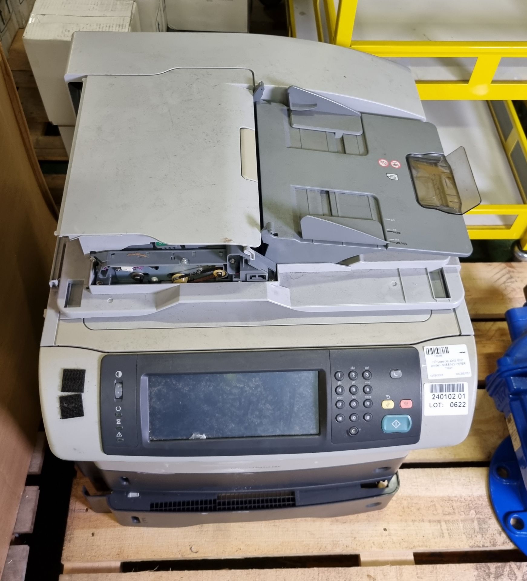 HP LaserJet 4345 MFP printer - MISSING PAPER TRAY - Image 2 of 4