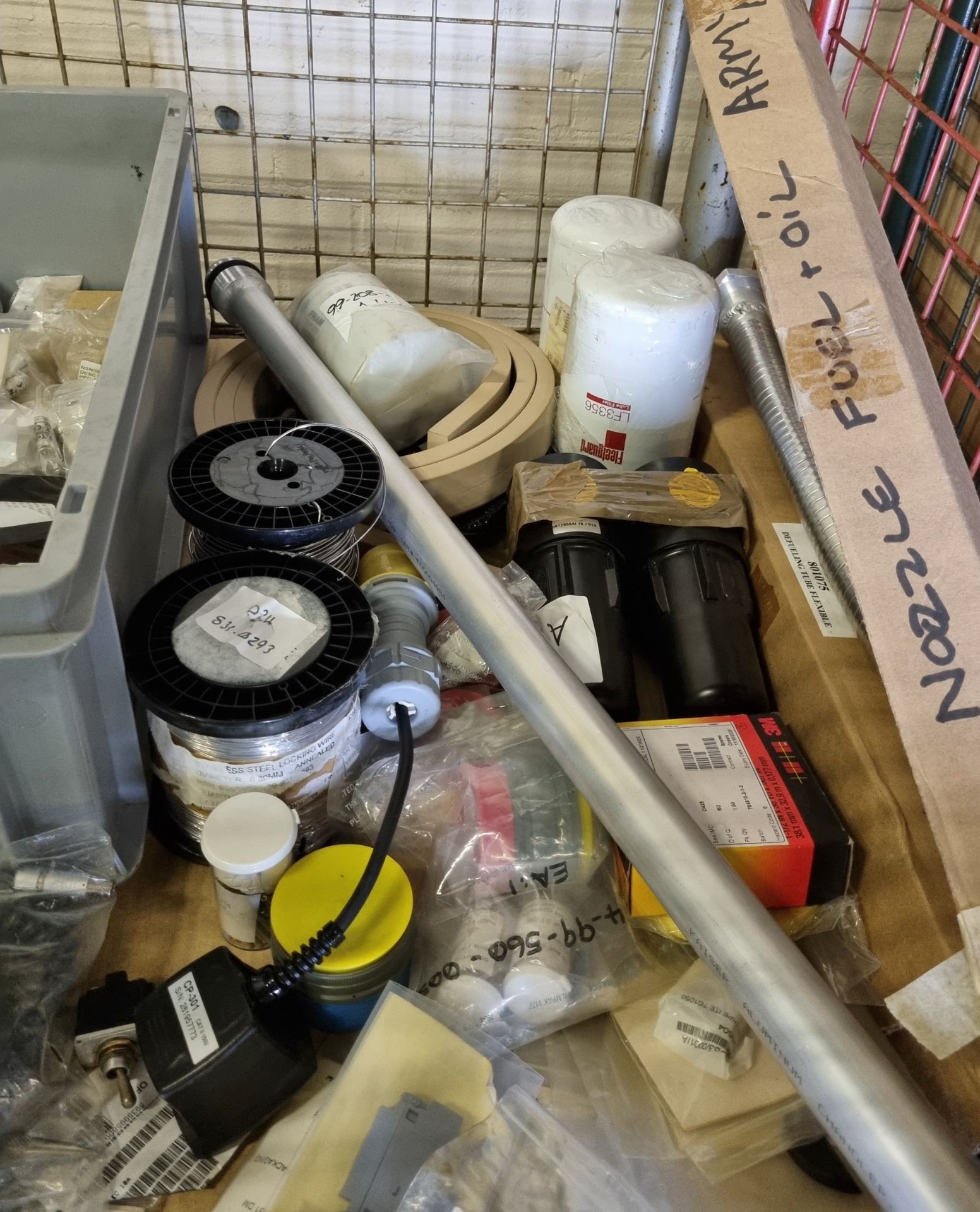 Workshop consumables - tape, fuse cartridges, lube filters, seals, wire and isolator switch - Image 7 of 8