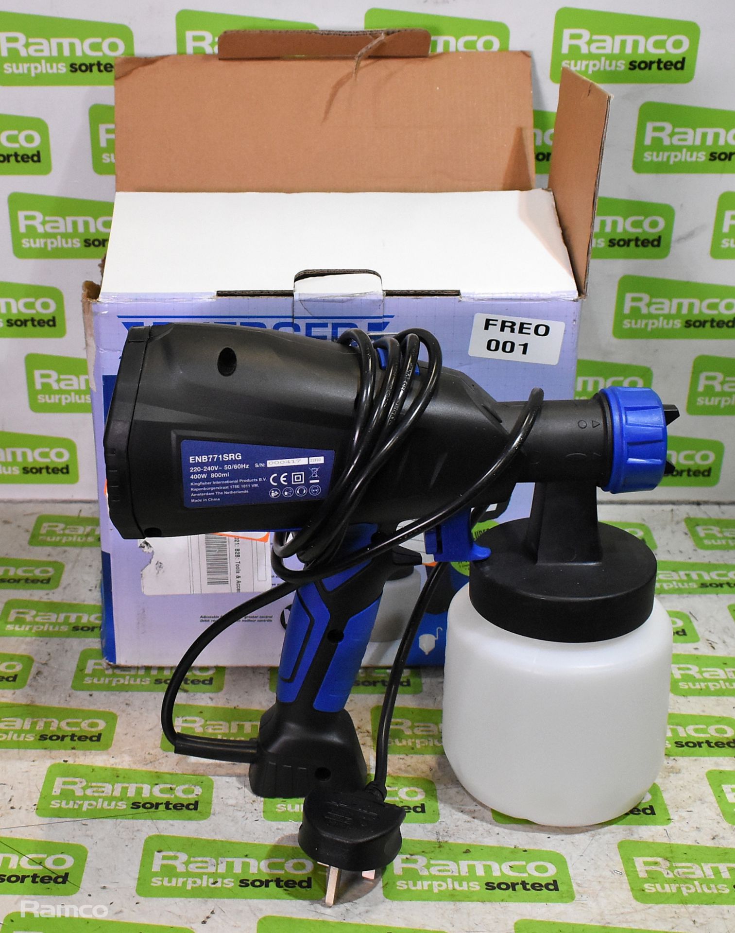 3x Energer 400 W paint sprayers - as spares and repairs, 2x Erbauer EDLS160 160 W sanders - spares - Image 6 of 22