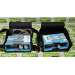 2x Druck DPI 700 pressure calibrators - 9V - with case - L170 x W 170 x H 60mm