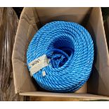 Blue nylon fibrous rope - approx 190m