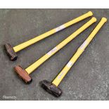 3x Vista Tools 9lb sledgehammers