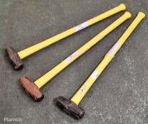 3x Vista Tools 9lb sledgehammers