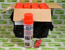 12x cans of Red hi-vis marker spray paint - 500ml