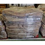 Pallet of hessian sacks - L 700 x W 2 x H 1000mm - cut open on side