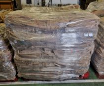 Pallet of hessian sacks - L 700 x W 2 x H 1000mm - cut open on side