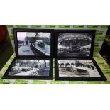 4x Skegness memorabilia photos - Tower Gardens, Boating Lake, Skegness Waterway and Billy Butlins